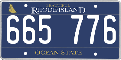 RI license plate 665776