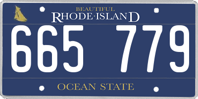 RI license plate 665779