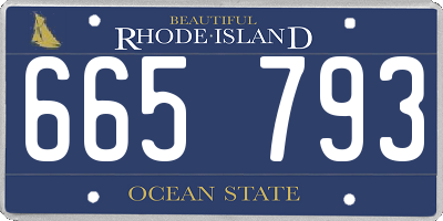 RI license plate 665793