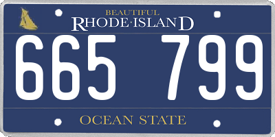 RI license plate 665799