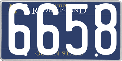 RI license plate 6658