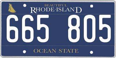 RI license plate 665805