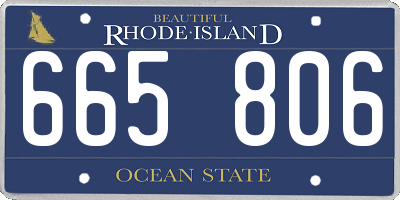 RI license plate 665806