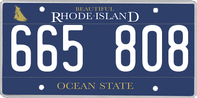 RI license plate 665808