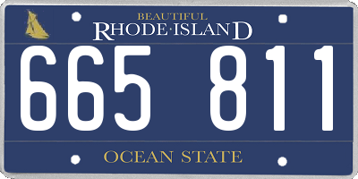 RI license plate 665811