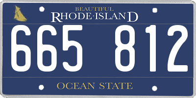 RI license plate 665812