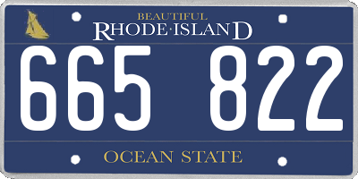 RI license plate 665822