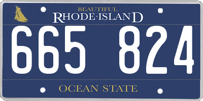 RI license plate 665824