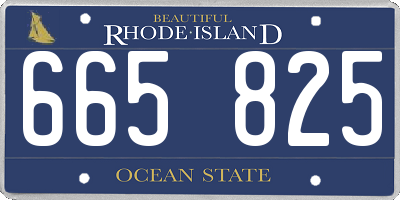 RI license plate 665825