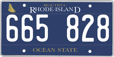 RI license plate 665828