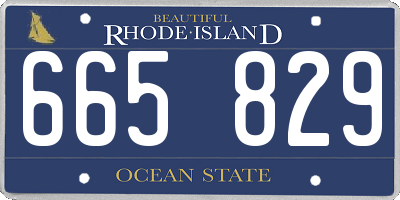 RI license plate 665829