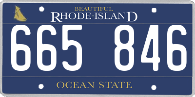 RI license plate 665846