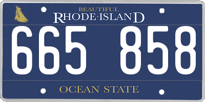 RI license plate 665858