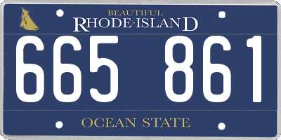 RI license plate 665861