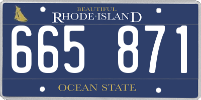 RI license plate 665871