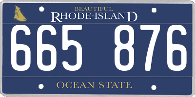 RI license plate 665876