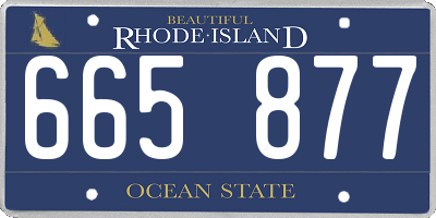 RI license plate 665877