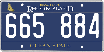 RI license plate 665884