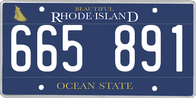 RI license plate 665891