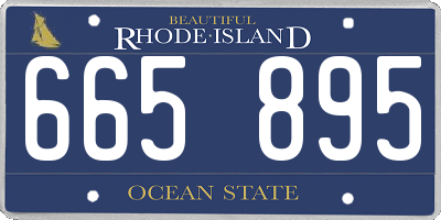 RI license plate 665895
