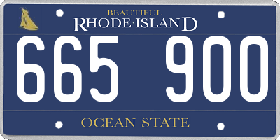 RI license plate 665900