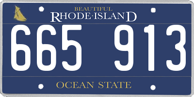 RI license plate 665913