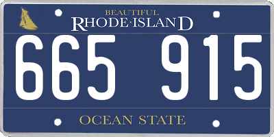 RI license plate 665915