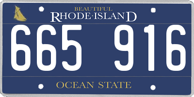 RI license plate 665916