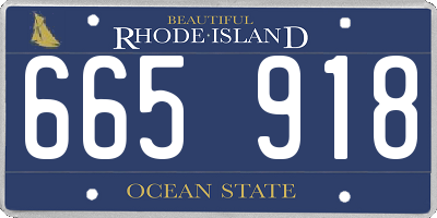 RI license plate 665918