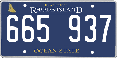 RI license plate 665937