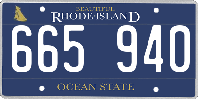 RI license plate 665940