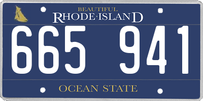 RI license plate 665941