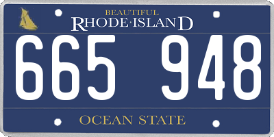 RI license plate 665948