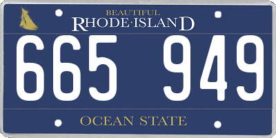 RI license plate 665949