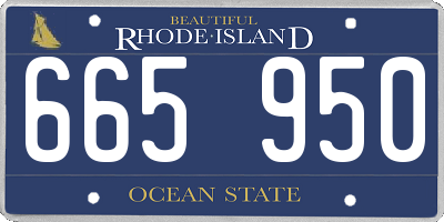 RI license plate 665950