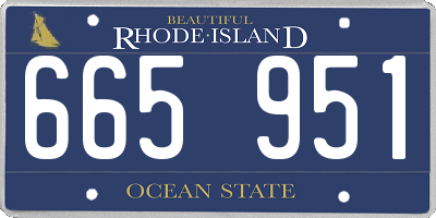 RI license plate 665951