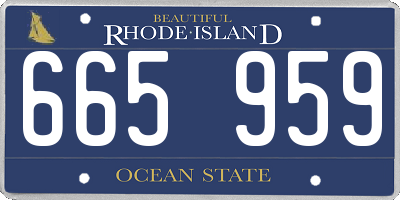 RI license plate 665959