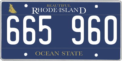 RI license plate 665960