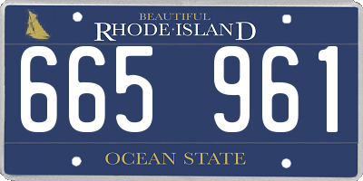 RI license plate 665961