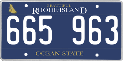 RI license plate 665963