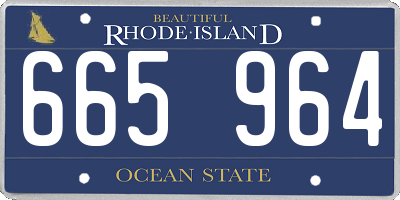 RI license plate 665964