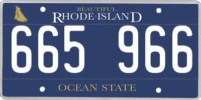 RI license plate 665966