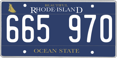 RI license plate 665970
