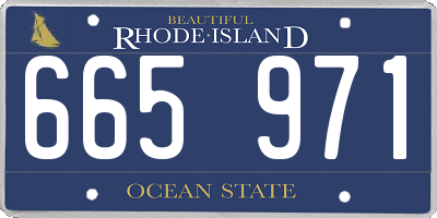 RI license plate 665971