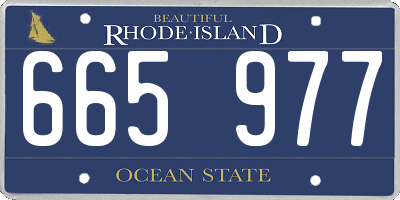 RI license plate 665977