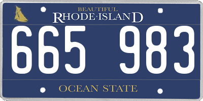RI license plate 665983