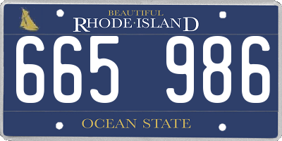 RI license plate 665986