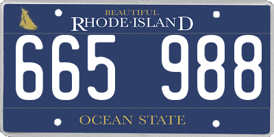 RI license plate 665988