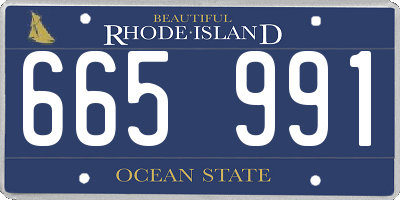 RI license plate 665991