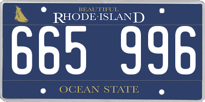 RI license plate 665996